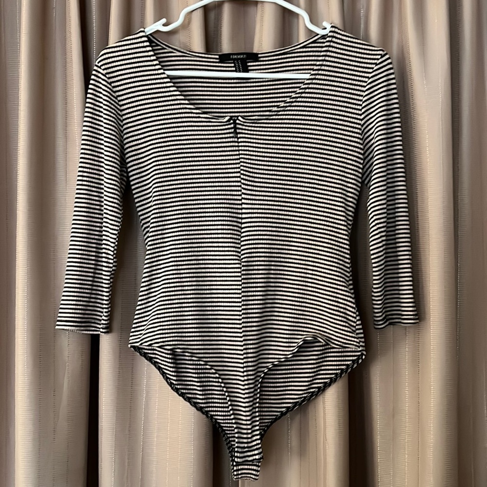 Forever 21 Striped bodysuit